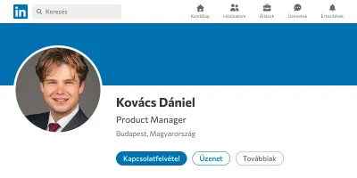 Headshot portré LinkedIn profilképként megjelenítve