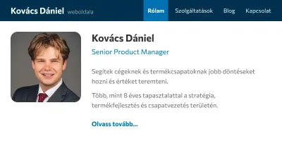 Headshot portré Weboldal rólam oldalán